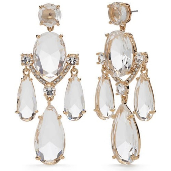 kate spade Jewelry - Kate Spade Gold and Crystal Chandelier Earrings